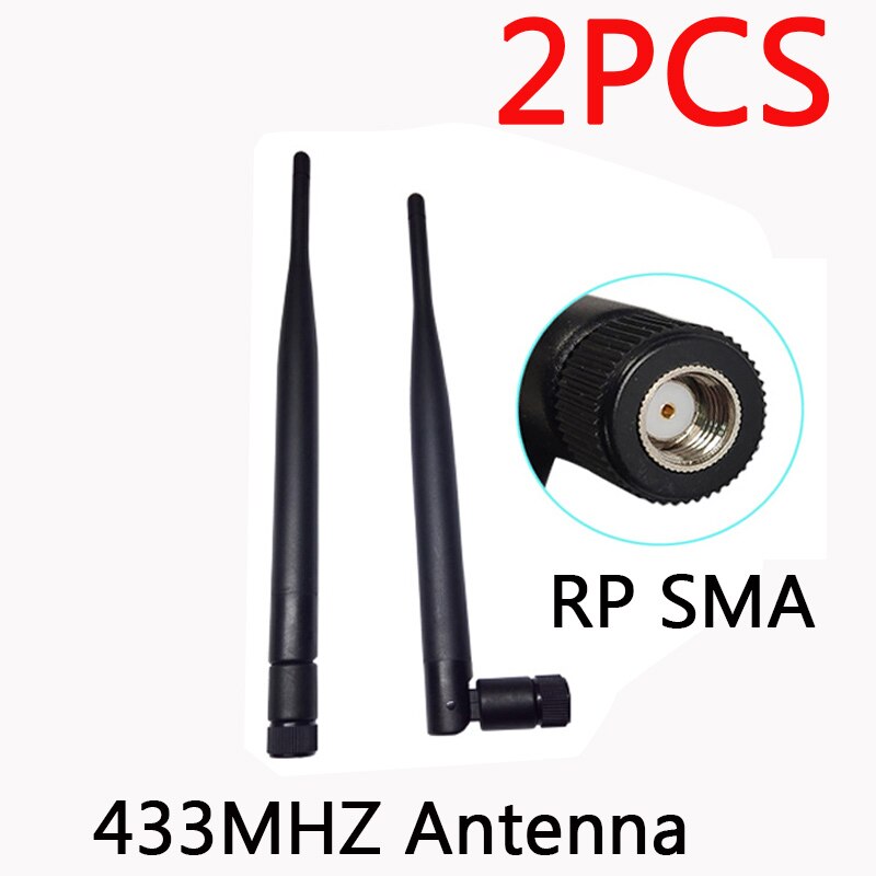 433Mhz Antenna LORA PBX 5dbi SMA Male Connector 433 IOT Directional Antena Rubber Aerial Wireless Repeater Lorawan antenne 433m: 2PCS F