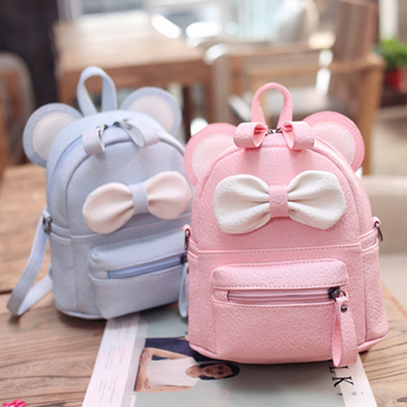 girl shoulder bag Cartoon backpack dual-use small Diagonal School bag children cute bow small backpack mochilas escolares