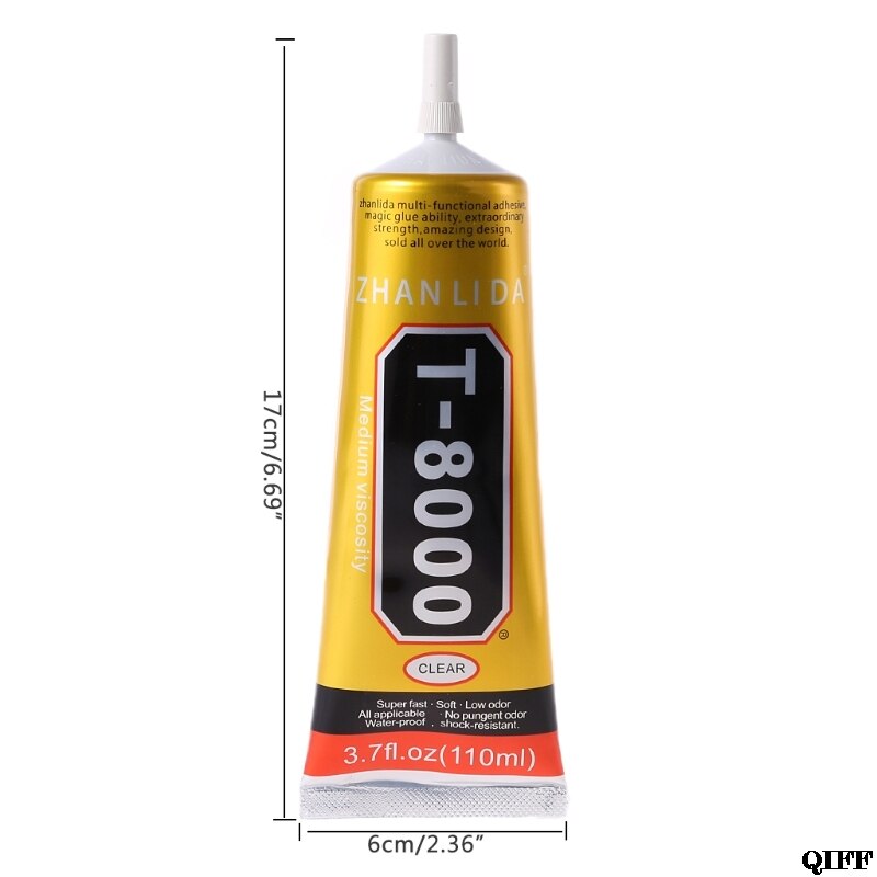 T8000 Multi purpose Adhesive glass touch screen panel frame fixing glue 110ml Mar28