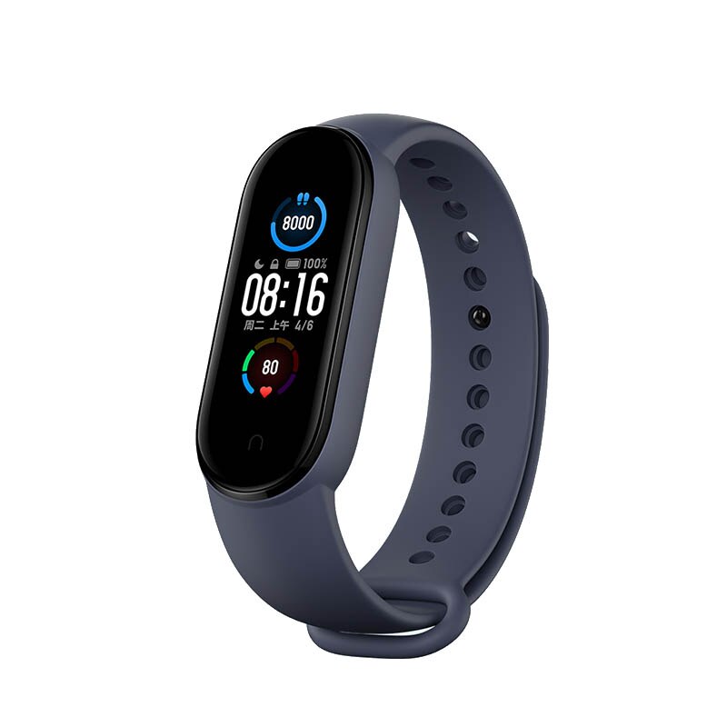 Originele Xiaomi Band 5/Band 5 Nfc Vervangende Polsband/Horloge/Riem Voor Mannen En Vrouwen/tpu Materiaal/Aluminium Knop: Navy blue