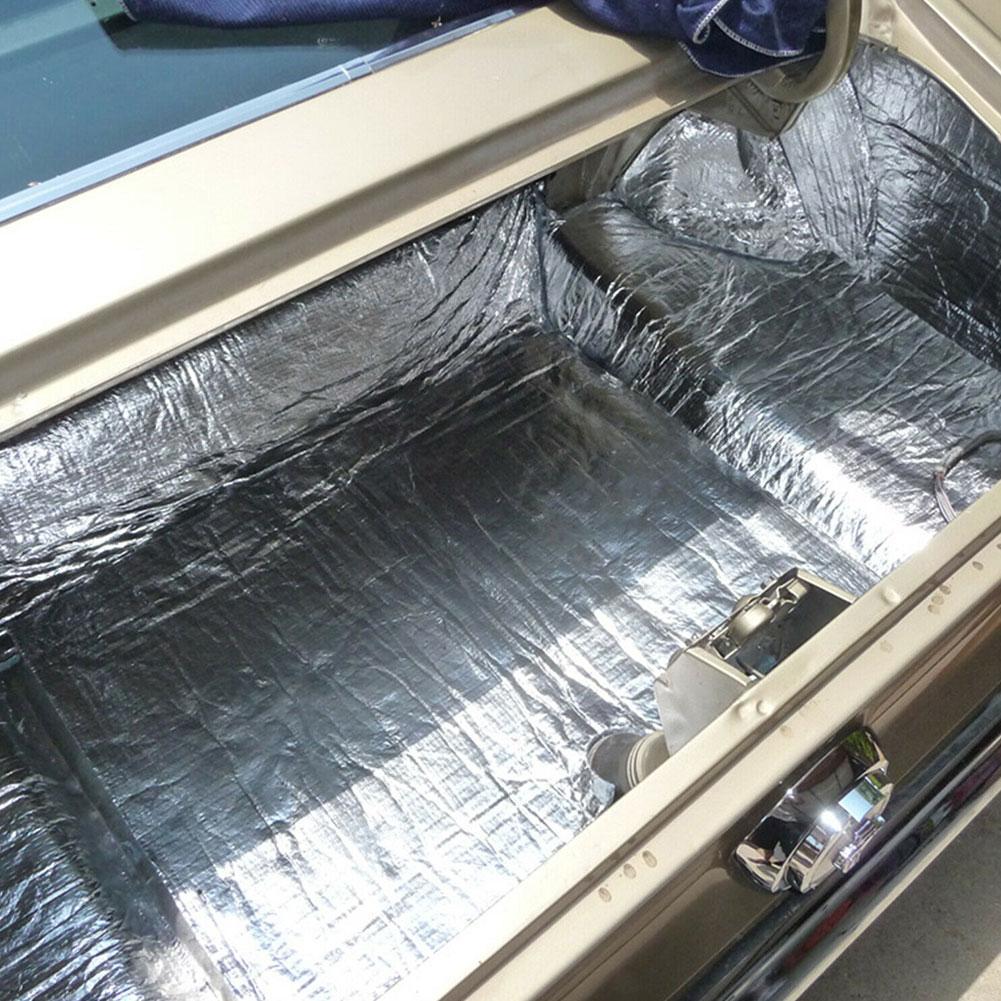 Silenciador de fibra de aluminio de 5mm de grosor para coche, alfombrilla de algodón para guardabarros, aislamiento térmico, S4C0