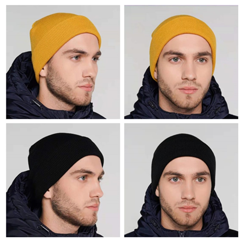 gorro Unisex Multicolor de otoño e invierno para hombre, gorro básico para uso diario, gorro de punto suave para mujer, gorro de calle que combina con todo