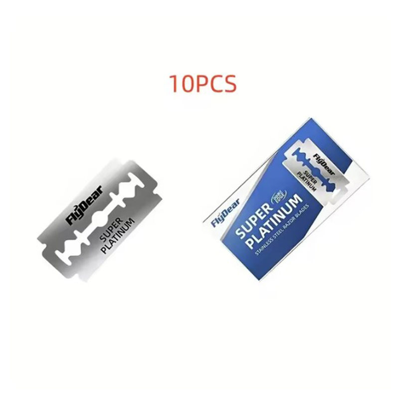 Juego de afeitadora de pelo y barba de doble filo, afeitadora de barba clásica tradicional para hombre, maquinilla de afeitar de seguridad para accesorios de estilismo de peluquero: Naranja