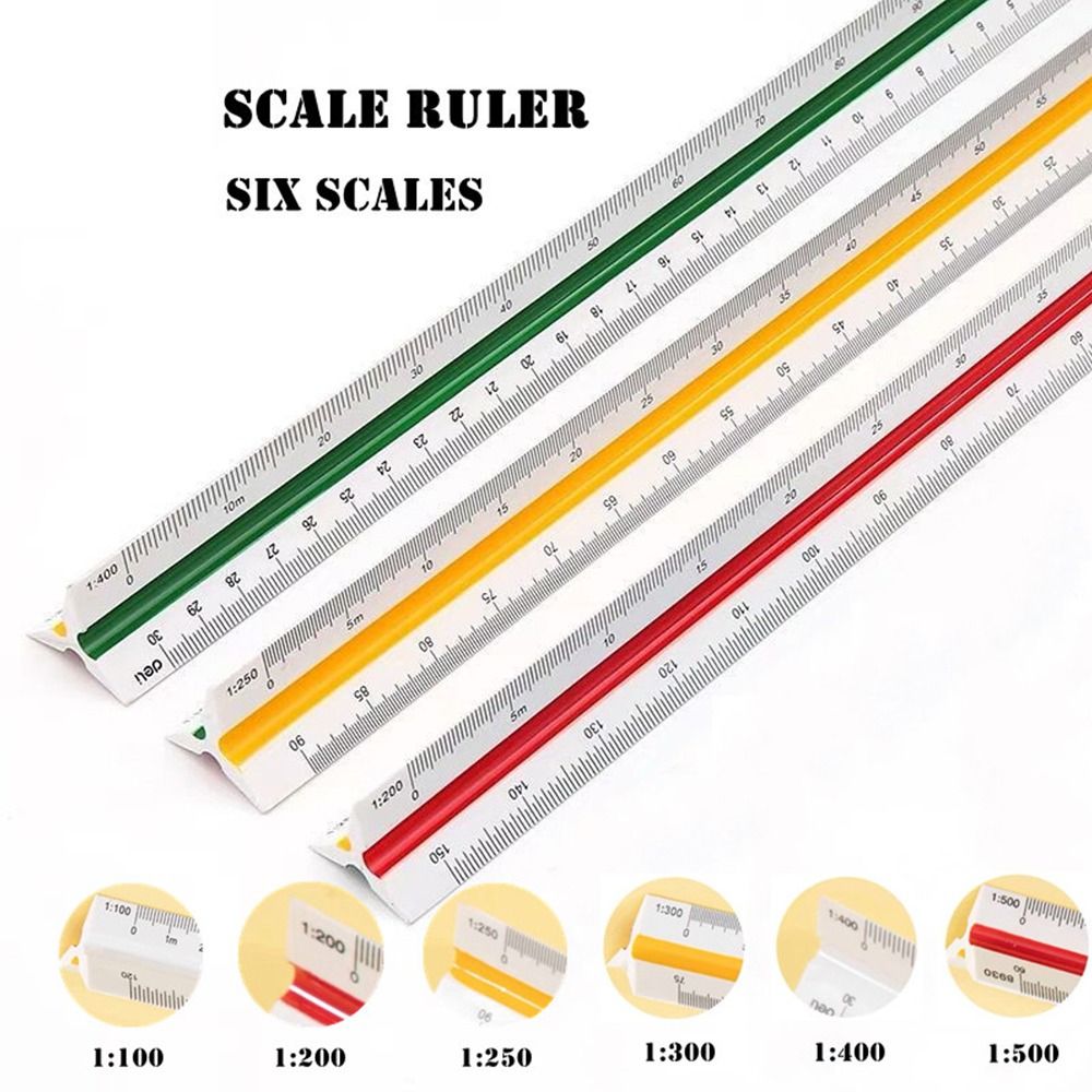Multi-functional Triangular Scale Student Stationery Drafting Tool Pantograph Ruler Architect Engineer Technical Scale