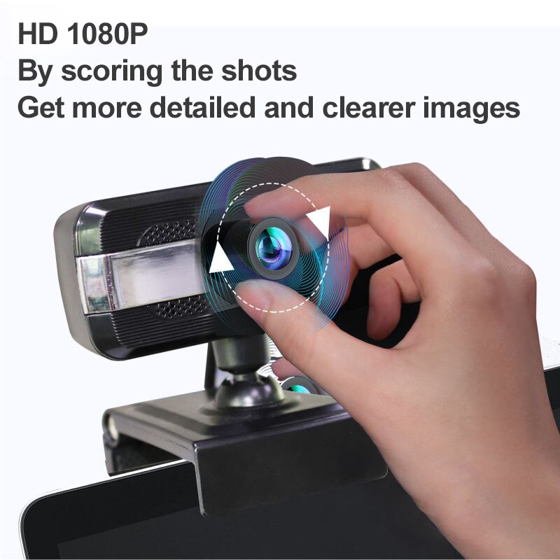 V15HD 2Million Pixels USB Drive-free 1080P Computer Camera Video Online Class Live Webcams Broadcast Built-in Microphone Webcams