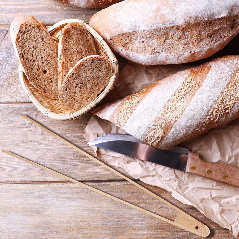 4 pakker 12 tommer træbrødristertænger køkkentænger til servering af mad, vending af kød, gribende toast og mere