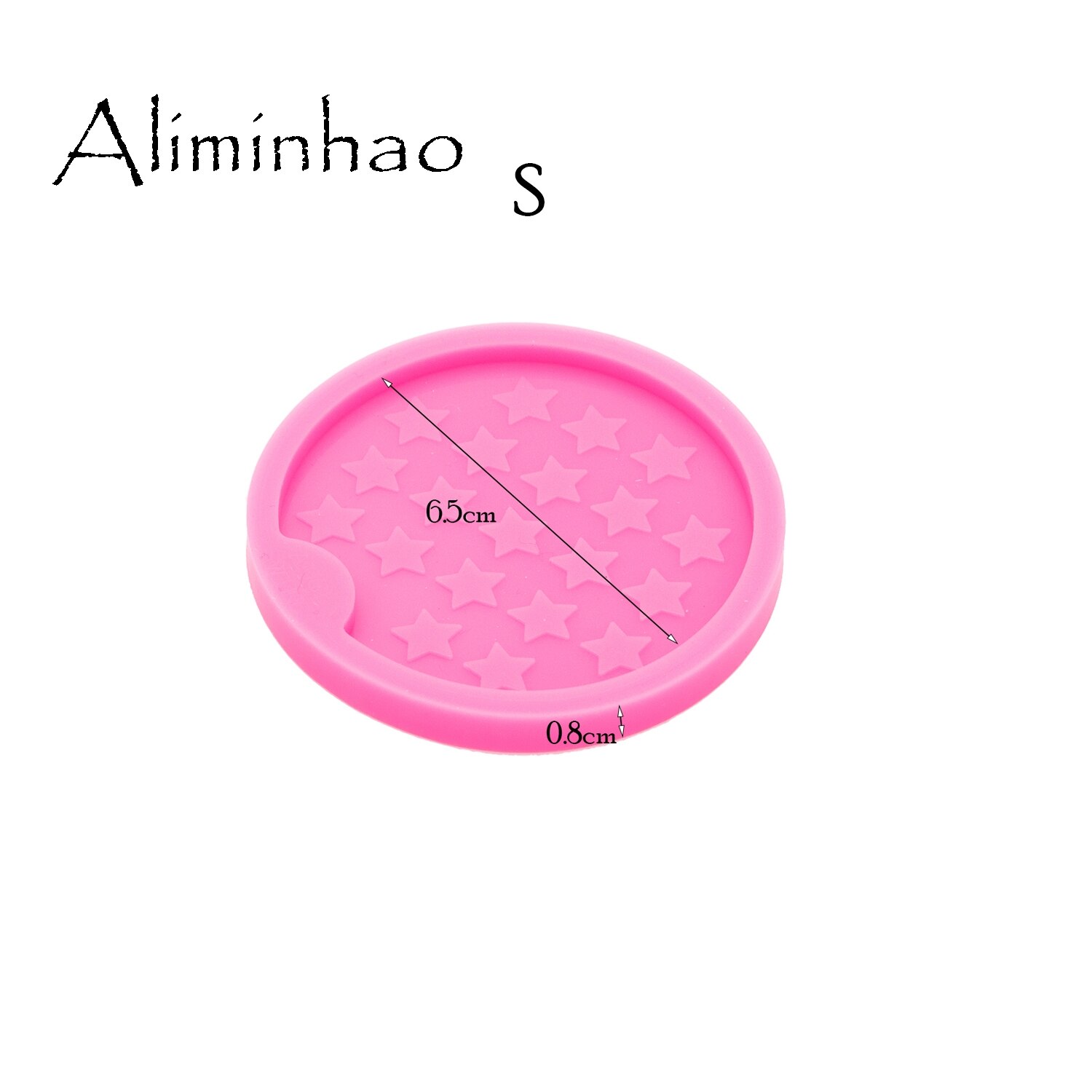 DY0674 2.5/2.8 In pot blad top/Cheetah bodem/Star Geode Auto Coaster Mold Agaat Hars Siliconen mallen DIY Epoxy Mold Crafting: Roze