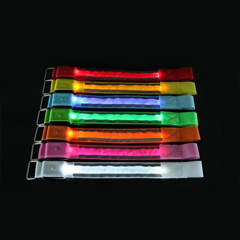 Reflecterende veiligheidsgordel voor buitensporten, armband voor nachtelijk fietsen en hardlopen, led-armband