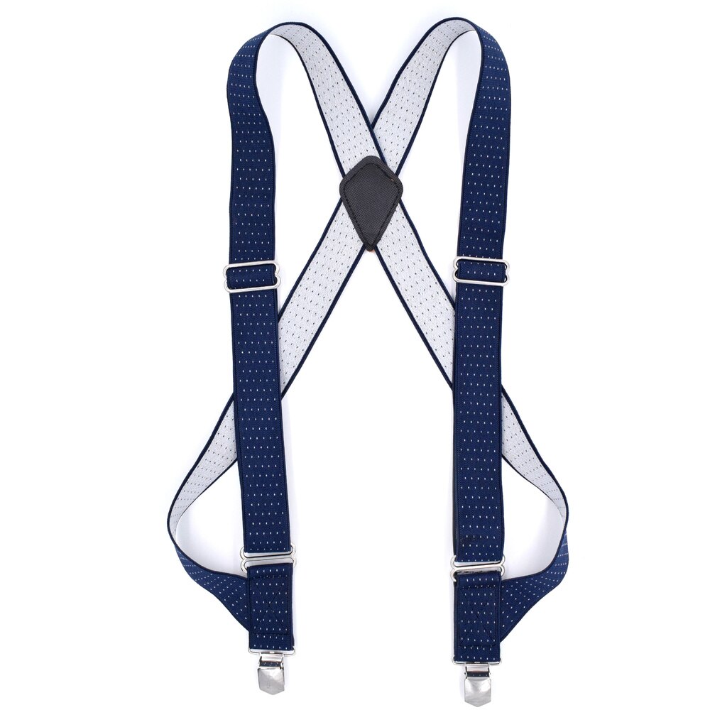 Men's Side Clip Trucker Work Suspenders 3.5cm Wide Heavy Duty Big and Tall Adjustable Elastic Trouser Jeans Braces Strap Belt