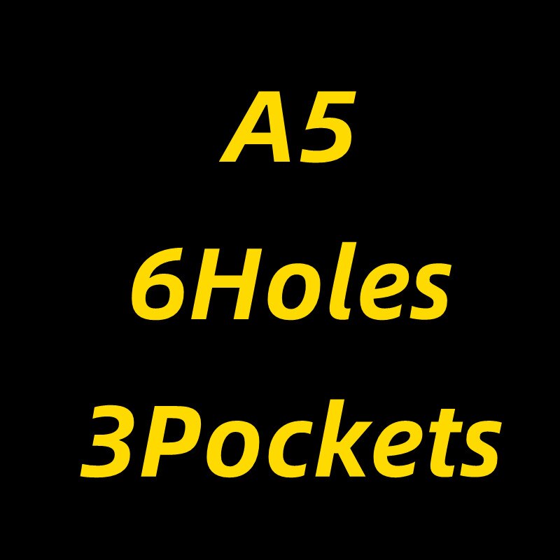 10pcs A4/A5/A6/A7/B5/B6 Transparent Envelope Binder Pocket Refill Organization Stationery School Office Supply File Folder: A5-3 Pocket-6s Holes