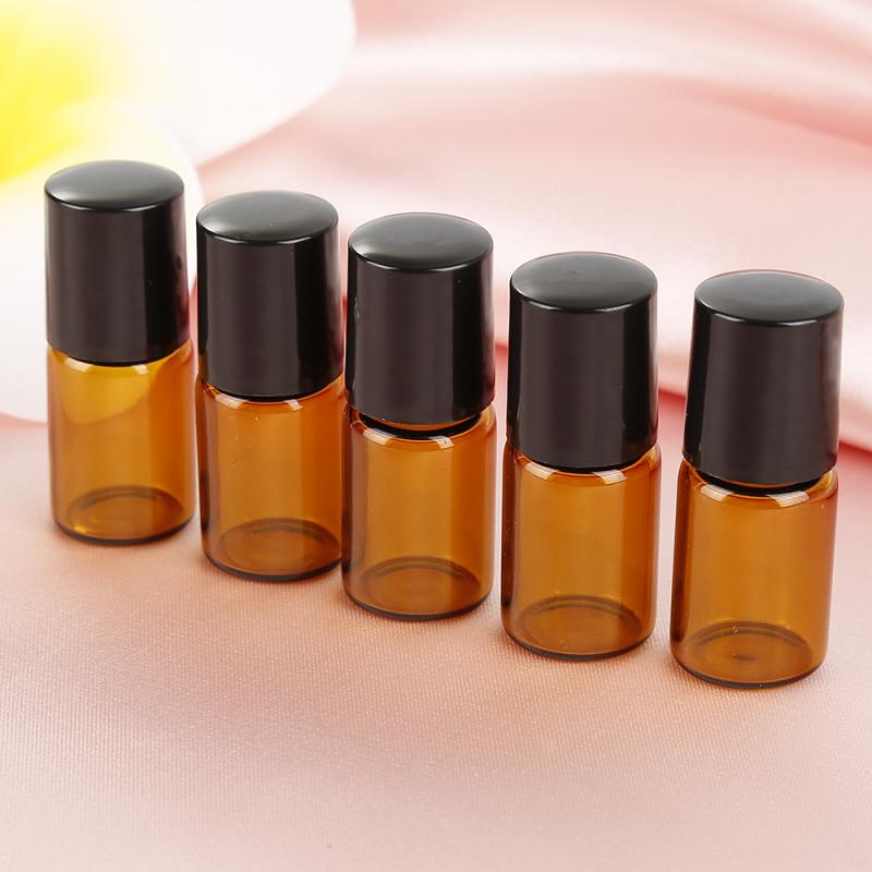 2Ml Draagbare Mini Navulbare Etherische Olie Fles Lege Cosmetische Roller Flessen Met Glazen Roller Ballen Fles Voor Reizen 10 stuks