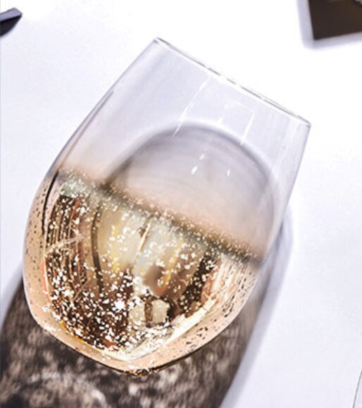 Creatieve Sterrenhemel Ei Vorm Glas Ontbijt Cup Koffie Thee Melk Sap Water Mok Rode Wijn Whiskey Cup Liefhebbers vrienden Cup: gold