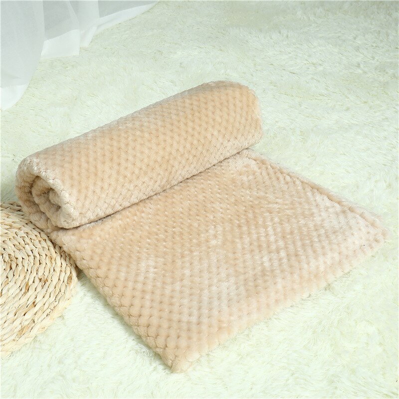 hiver chien lit couverture doux polaire chat chiots automne matelas nid Chihuahua Teddy housse de couchage serviette coussin: Beige / L