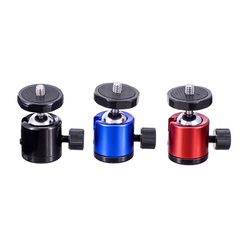 Mini Ball Head 1/4" Screw Mount 360 Swivel Metal Stand Holder for DSLR Camera