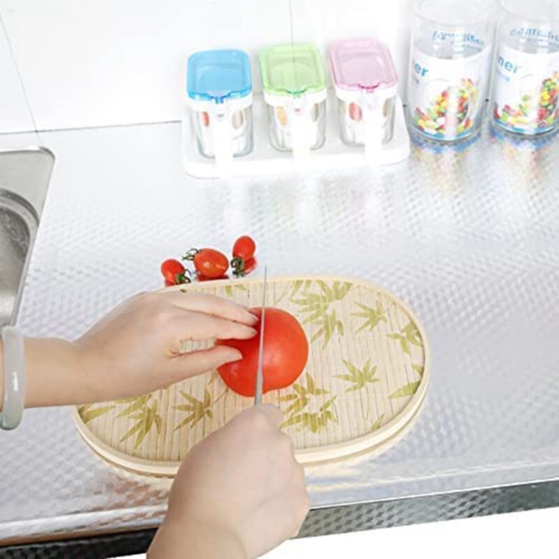 Kitchen Backsplash Sticker Kitchen Oil-Proof Sticker Wallpaper Kitchen Self-Adhesive Aluminum Foil Sticker Suitable