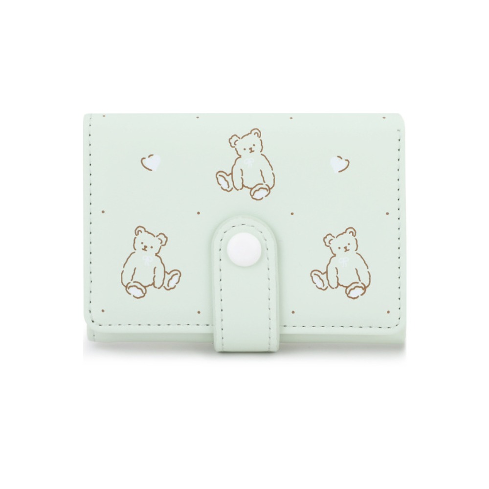 Kreative Bär Drei-fach Brieftasche Cartoon Koreanischen Stil Kurze Brieftasche PU Leder Karte Halter Frauen Geldbörse Student: Freier Raum