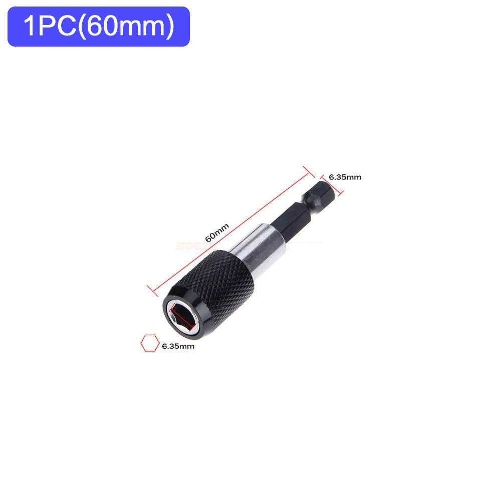 STONEGO 1PC/3PCS 1/4 Inch Quick Hex Shank Release Magnetic Electric Screwdriver Extension Bit Holder 60/100/150mm Extension Rod