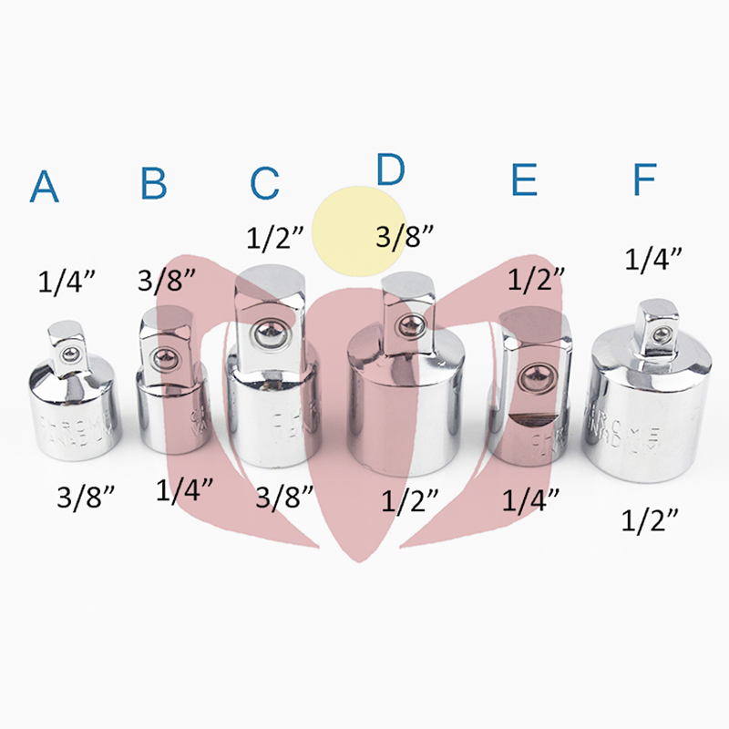 adapter fastnøkkel-stikkontakt skralle fly til stort stål 1pc omformer-hode-hylse 1/2-- til -3/8-1/4-  adapter skiftenøkkel-stikkontakt skralle