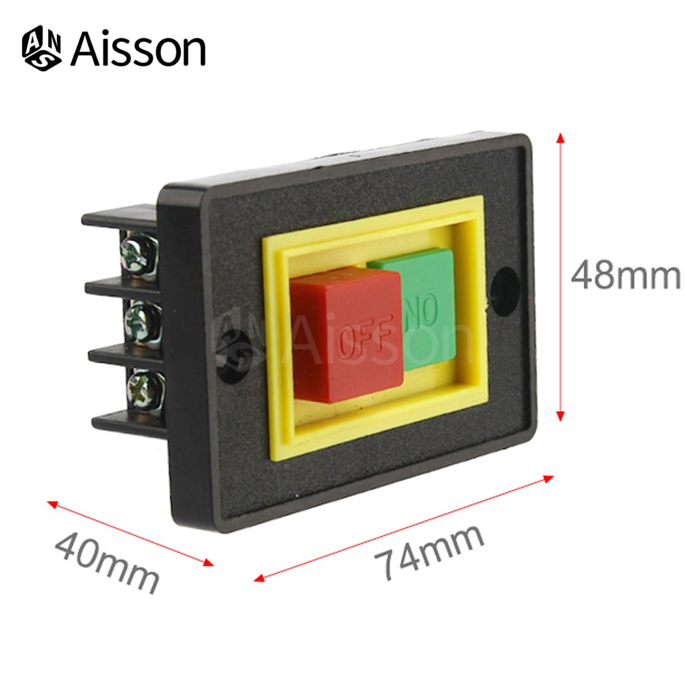 AC 380V 2KW On Off Start Stop Push Button Switch 6 Screw Terminals QCS1 Table Saw Drill Motor