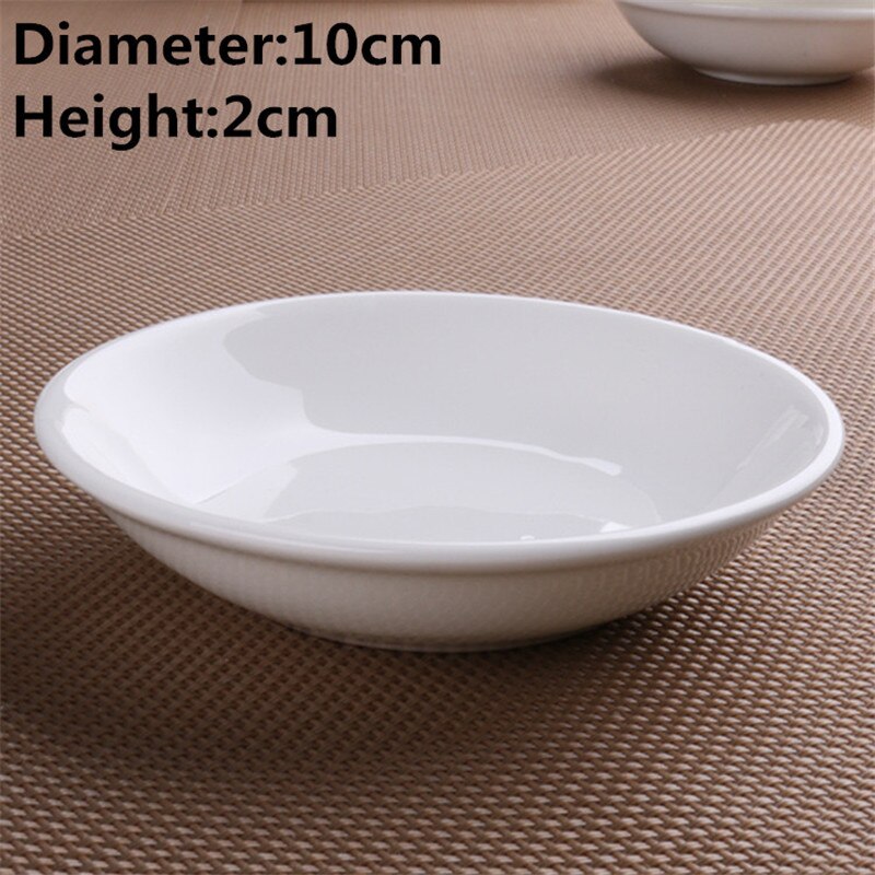 Keramik Japanischen Restaurant Geschirr Kleine Tauch weiß Sojasauce Erzähler tablett platte Geschirr Würze Butter Untertasse Gerichte: 10xH2cm