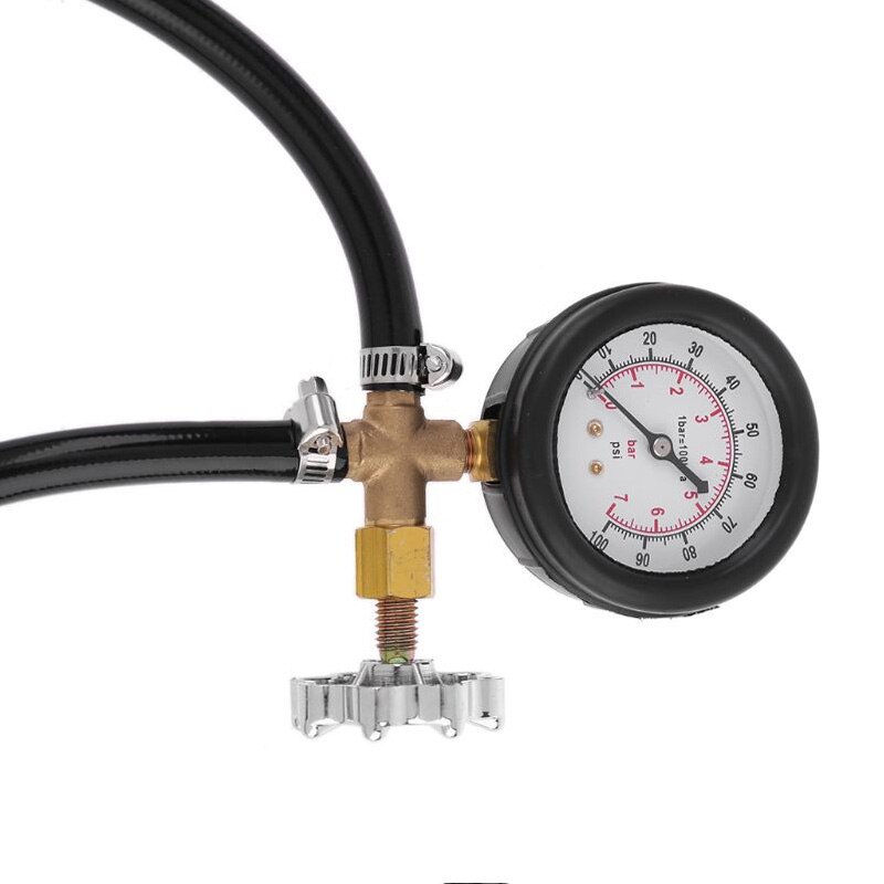 0-100PSI Fuel Injection Pressure Tester Quick Connected Pressure Gauge