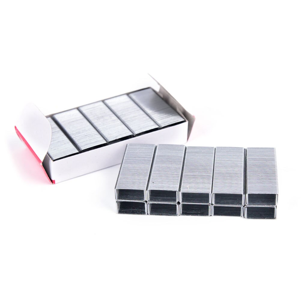 1000Pcs/box Silver Stainless Steel Staples Office Binding Supplies Consuming Supplies 1 Pack 12#:12*5mm