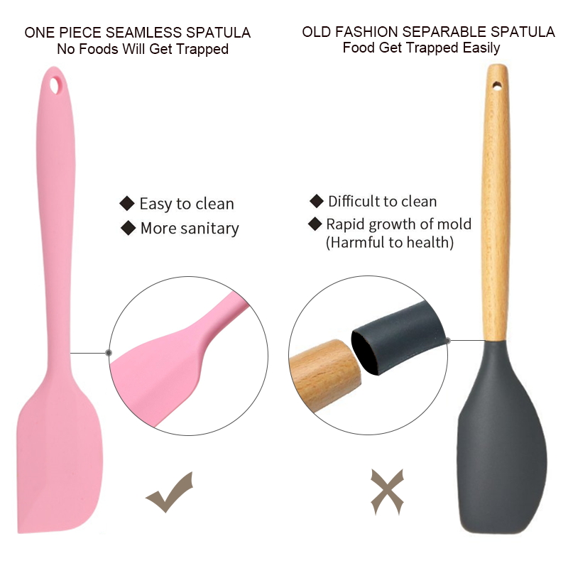 5-13 Pcs Siliconen Koken Tools Keukengerei Set Accessoires Met Opbergdoos Tong Spatel Met Houten Handvat Anti-aanbak kookgerei