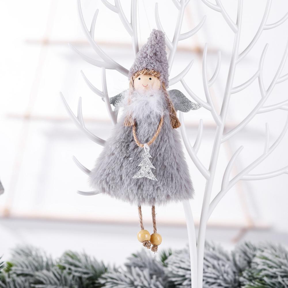 Kerstversiering slinger jaar kerstdecoratie voor thuis boom speelgoed engel navidad: Grijs