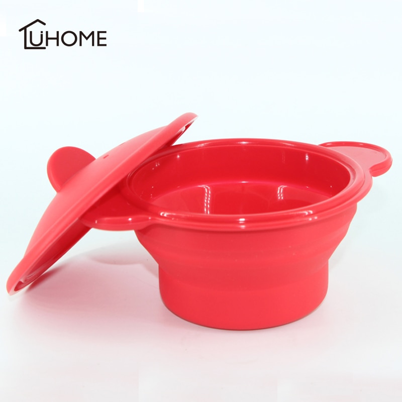 Incroyable Silicone étui à vapeur vapeur cuisine Gadget outil pour four micro-ondes avec couvercle en Silicone bol panier cuisine outils de cuisson