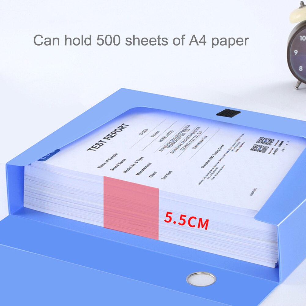 A4 dokumentfilboks 3.5cm opbevaringspose-filer mappe letvægts-organisator filboks bærbar ekspanderende dokumentholder