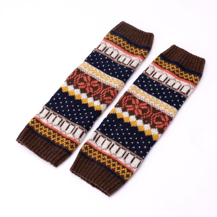 Autumn And Winter Japanese Snow Knitting Leg Cover Thickened Warm Foot Cover Boot Cover Women 1pair: coffee