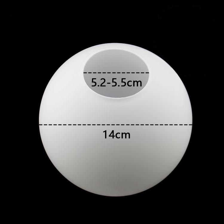 Wit glazen lampenkap, melkachtige bol lampenkappen passende lamp, D10cm D12cm D15cm D20cm D25cm ronde lichtafdekking, Pantalla Lampara: Ivoor
