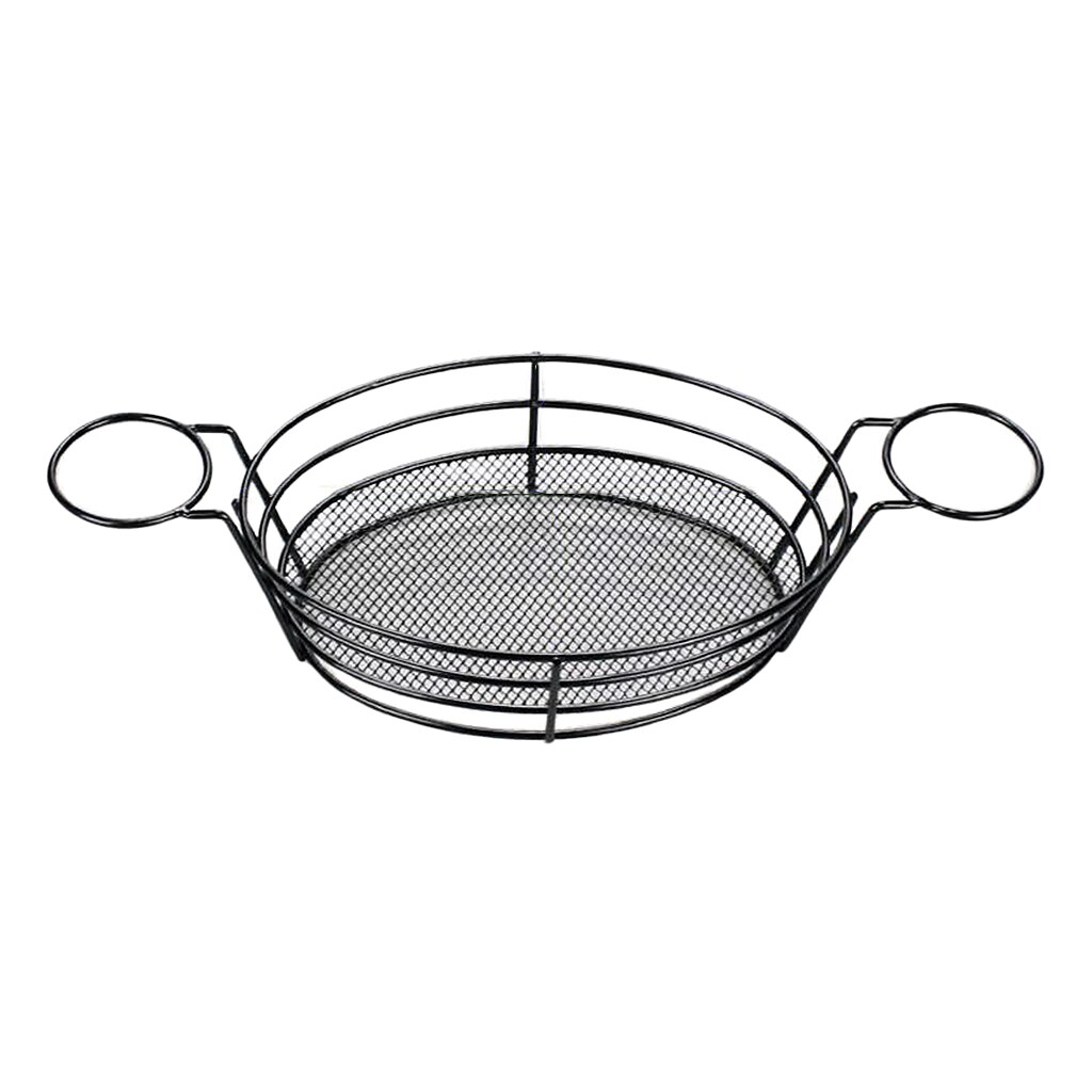 Stainless Steel Food Basket With Double Sauce For Chips French Fries