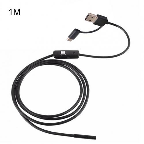 Cámara endoscópica AN100, endoscopio 3 en 1, interfaz Mini HD, IP67, 8mm, tubo Flexible duro, inspección de vídeo para teléfono móvil: 1M