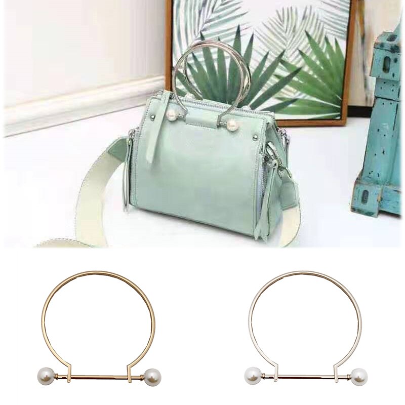 Naśladuj perły uchwyty robić torebek wymiana torba metalowa uchwyt DIY torby na ramię uchwyt robić robienia torebek uchwyty akcesoria robić toreb