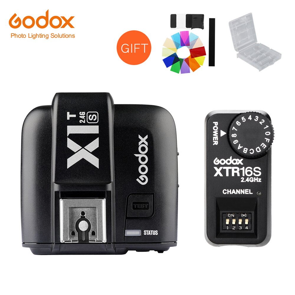 Godox  x1t- s ttl hss 2.4g flash sender trigger + xtr -16s modtager sæt til sony kamera  v850 v860