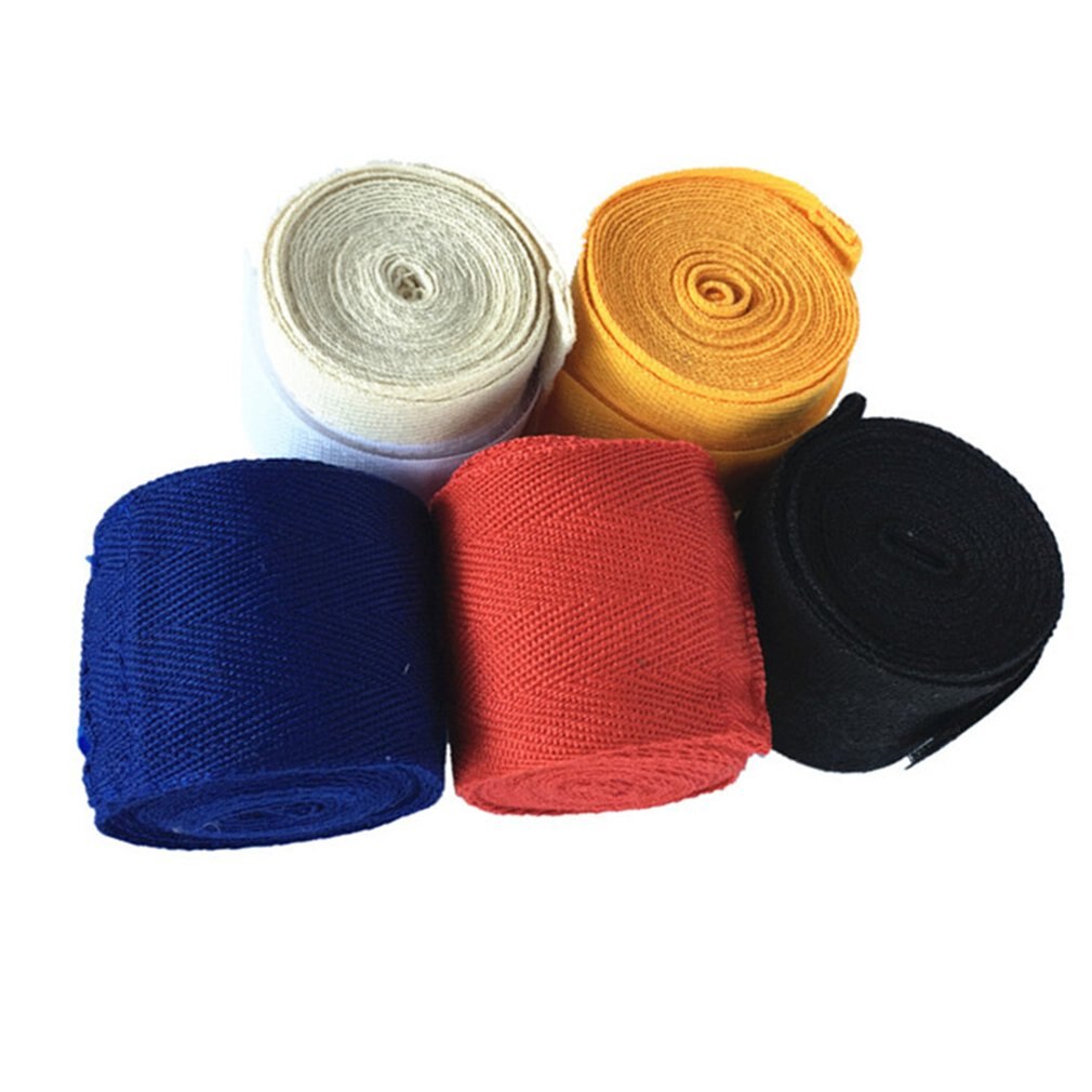Bawełniany pasek sportowy Sanda Muay taśma bokserska profesjonalny tajski MMA Taekwondo bandaż bokserski szerokość 5cm długość 2.5M męnarty