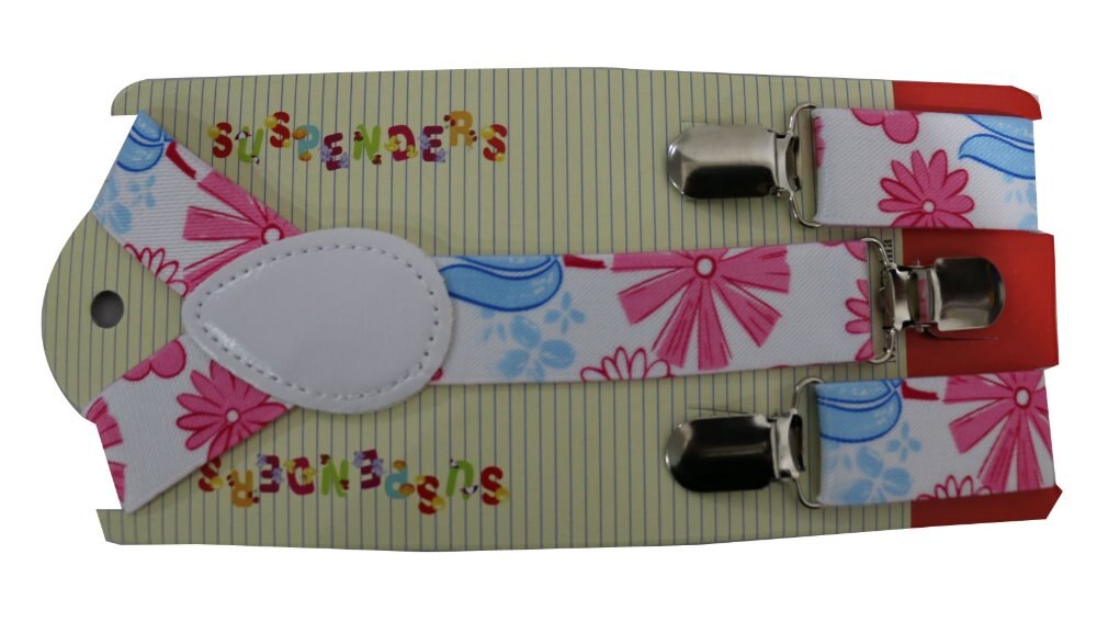 Kids Pink Floral Braces For Girls