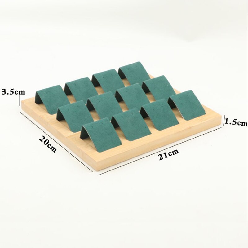 Drewniany schowek na kolczyki tacka na karty na akcesoria robić biżuterii wyświetlacz biżuteria pierścionek naszyjnik Organizer robić ekspozycji: 12 para