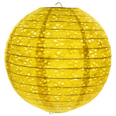 8-10-12-14-16Inch Chinese Style Hollow Paper Lanterns Wedding Paper Party Decoration Supplies Children DIY Lanterns: yellow / hollow 40cm