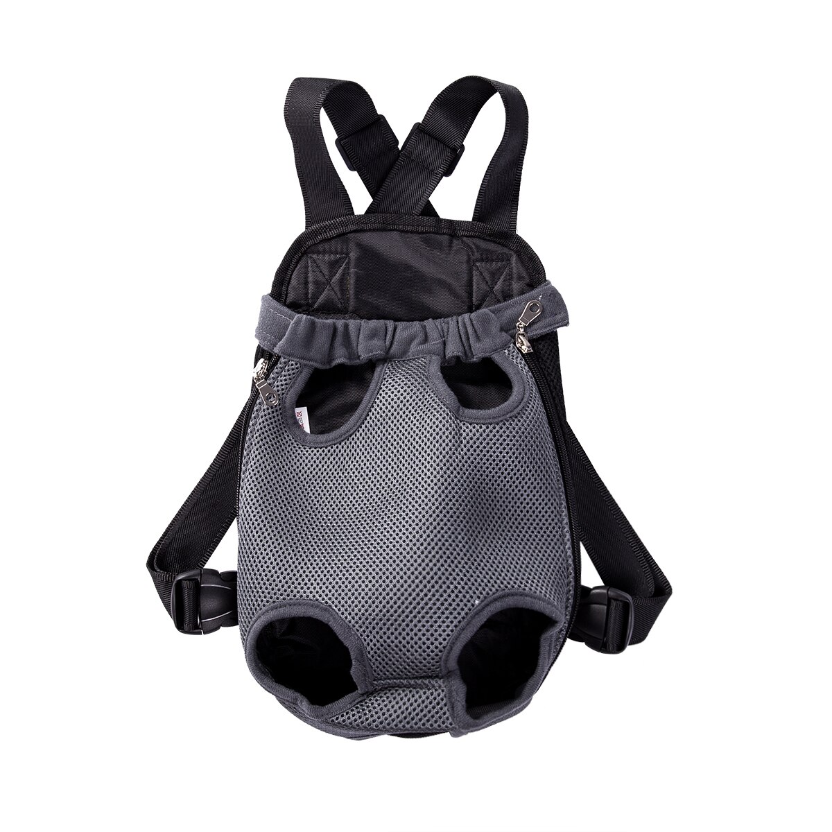 Pet cão portador mochila malha camuflagem produtos de viagem ao ar livre respirável ombro lidar com sacos para pequenos gatos do cão chihuahua: Cinza / S