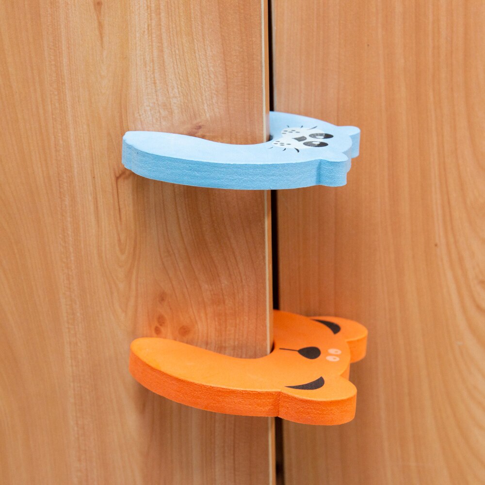 3pcs Baby Protector Door Stops Stopper EVA Door Blocked Safe Kid Protection From Children Furniture Cartoon Exit Card Door Clamp