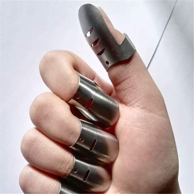Utensilio de protección para dedo, utensilio de cocina de protección para dedos y cortes, herramienta de protección de acero inoxidable