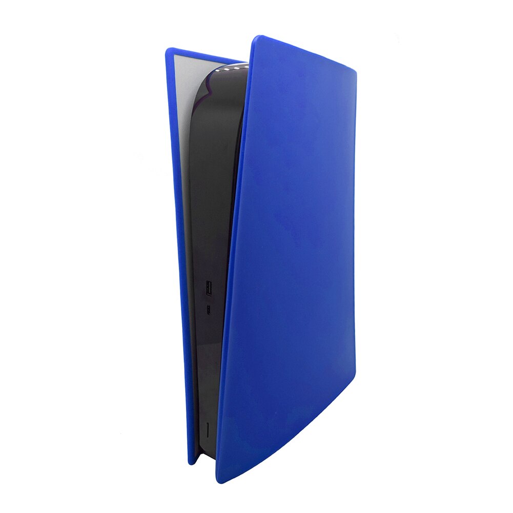 Silicone Game Console Skin Cover for Sony PS5 Optical Drive/Digital Version Gaming Host Console Anti-dust Hard Shell: Digital Edition-Blue