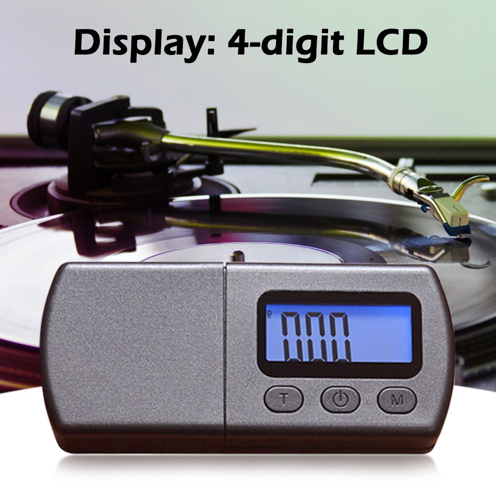 Portable Magnetic LCD Screen Digital Turntable Stylus Force Scale Meter Gauge for Phono Vinyl Record Needle