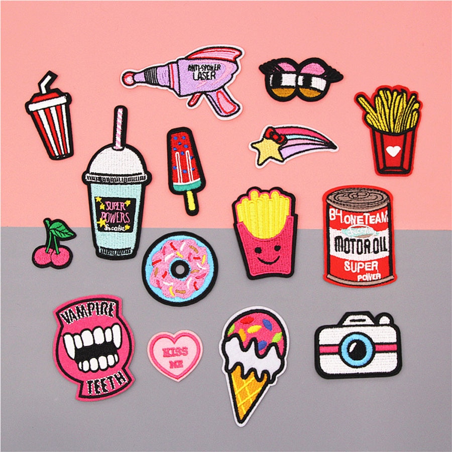 Patch brodé en tissu pour vêtements, casquette, autocollant, sac, fer à coudre sur application, bricolage, accessoires pour vêtements, BU149