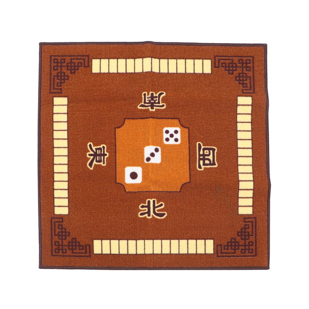 1Pc Mahjong Tafel Doek Vierkante Vorm Mahjong Mat Board Room Mahjong Pad Anti-Slip Desktop Kussen Voor Games board Games Mahjong: Brown