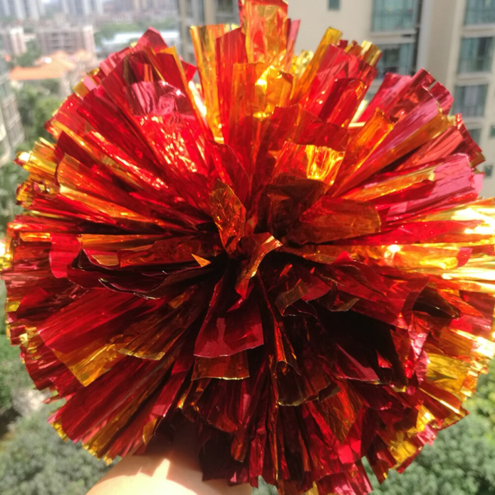 1 paar Kreative Jubeln Poms Cheerleader Liefert Sport Cheerleader Pom Poms für Konkurrenzfähiger Rennen Leistung (Blau und Weiß ein