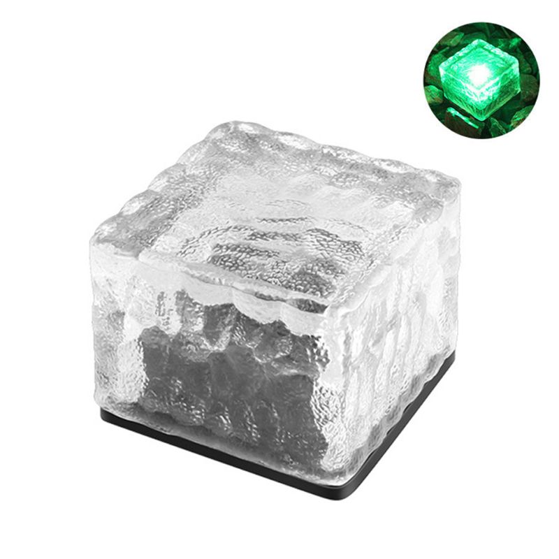 Solar LED Floor Tile Lights Rainproof Underground Night Lamp for Outdoor Garden Courtyard Lawn Decor: 9FF501287-GN