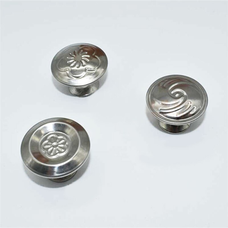 Knobs Round Stainless Steel Cabinet Knobs Drawer Handles Kitchen Cupboard Simple Drawer Cabinet Handle